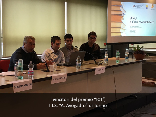 I vincitori del premio "ICT" I.I.S. "A. Avogardo" di Torino