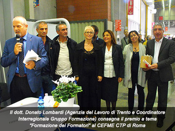 Dr. Donato Lombardi consegna il premio al CEFME CTP di Roma